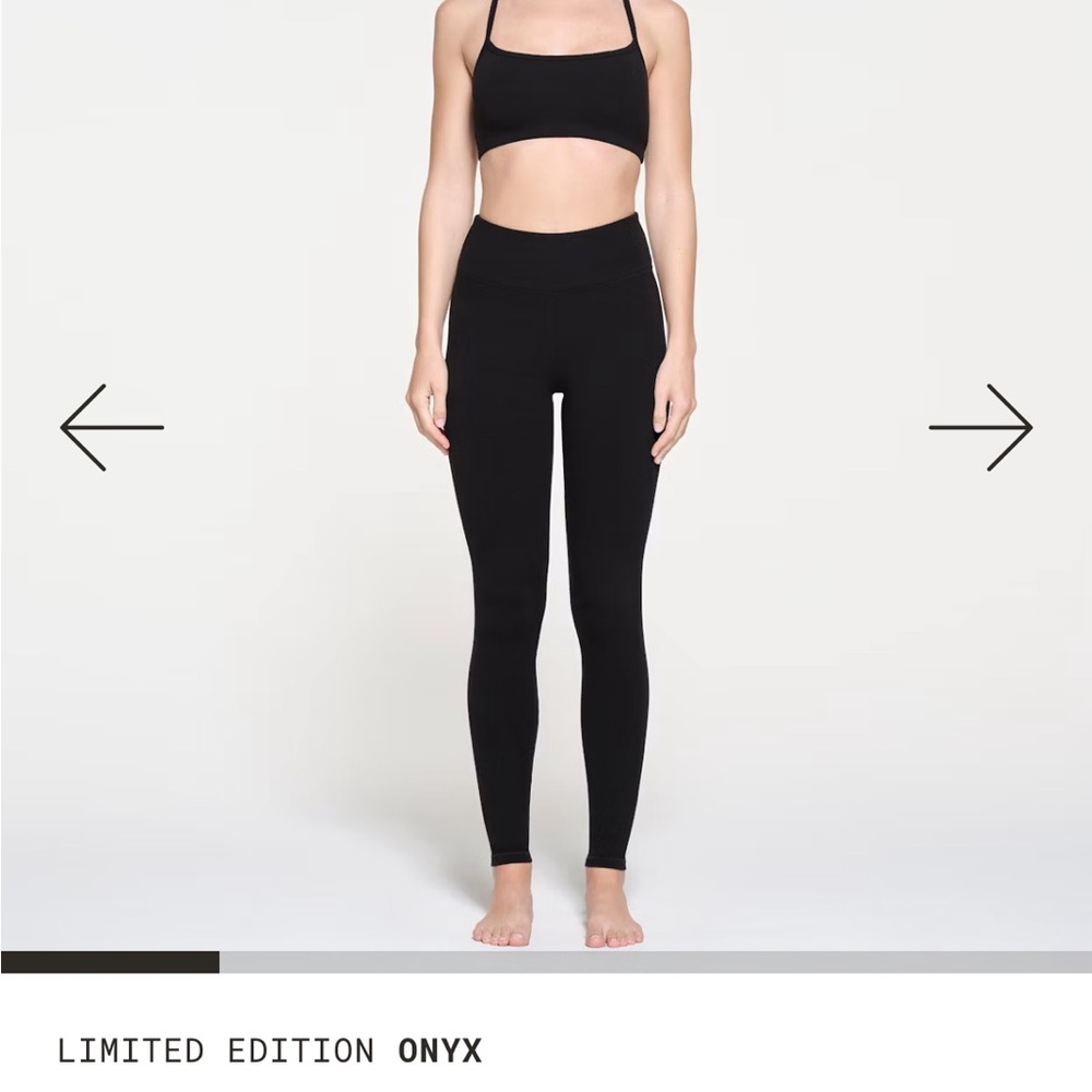 NWT SKIMS Onyx Women's Black High-Waisted Leggings